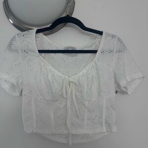 White Eyelet Blouse